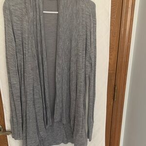 Atheleta Gray Women's Open Front Cardigan Sweater